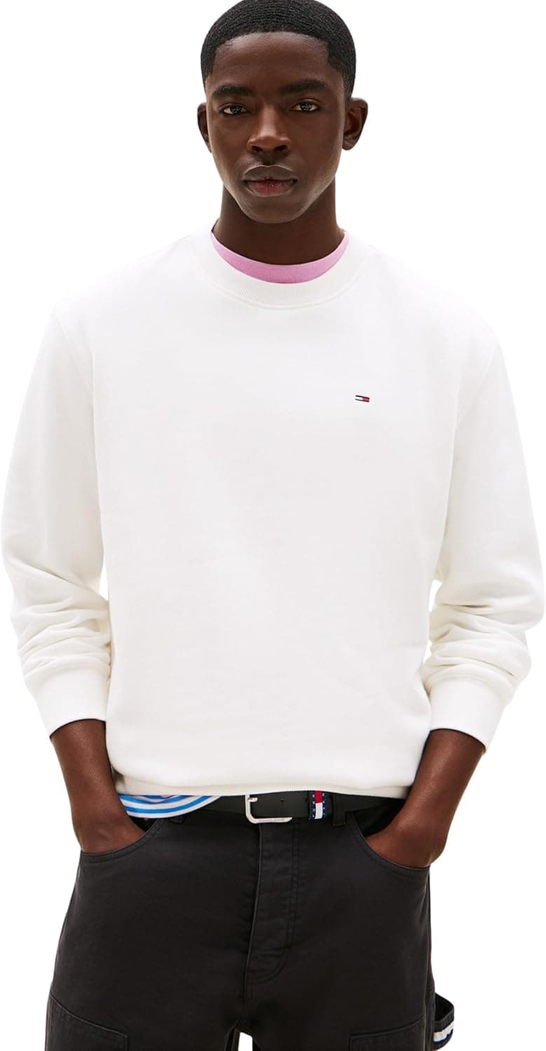 Tommy Jeans Flag Fleece | Sweatshirt regular fit com gola redonda para homem