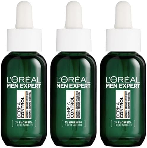L'Oréal Paris Men Expert Derma Control | Sérum anti-imperfeições com niacinamida e ácido salicílico para pele oleosa masculina
