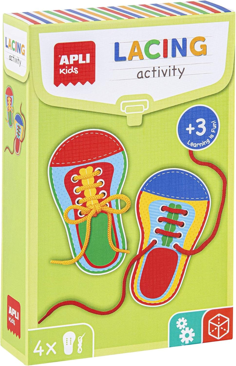 APLI Kids 17533 | Jogo educativo de aprender a atar os sapatos com atividade de enfiar