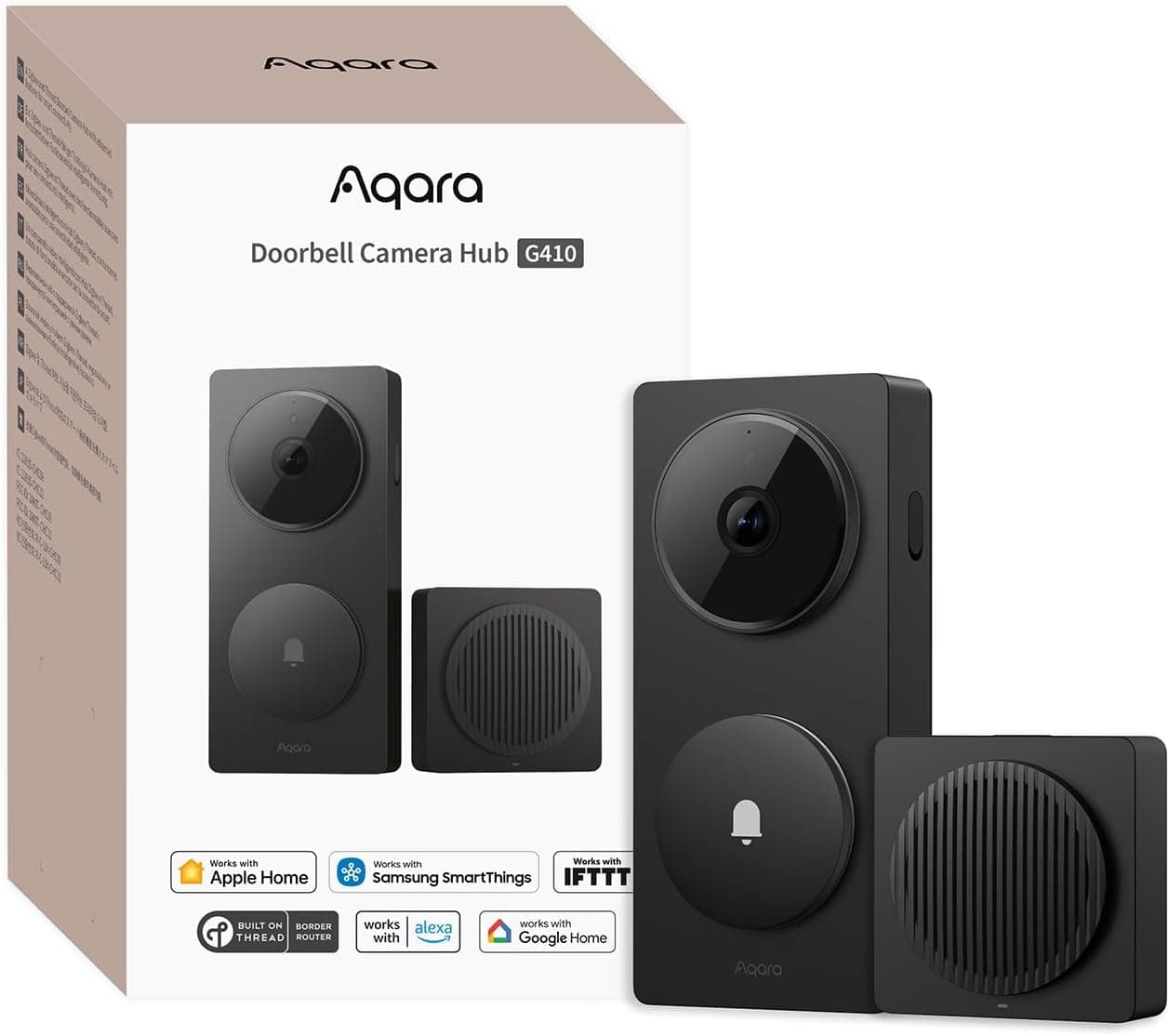 Aqara G410 | Vídeo porteiro 2K com câmara, hub integrado, Wi-Fi dual band e compatibilidade HomeKit, Alexa e Google