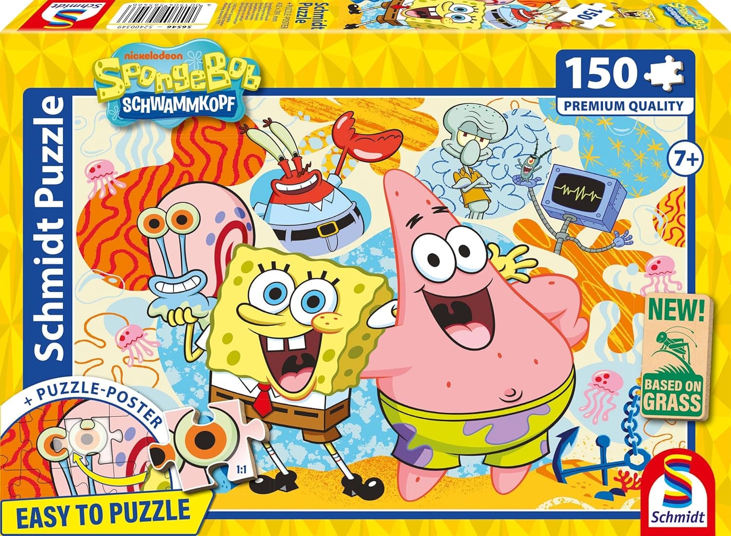 Schmidt 56546 | Puzzle infantil Bob Esponja e amigos com 150 peças