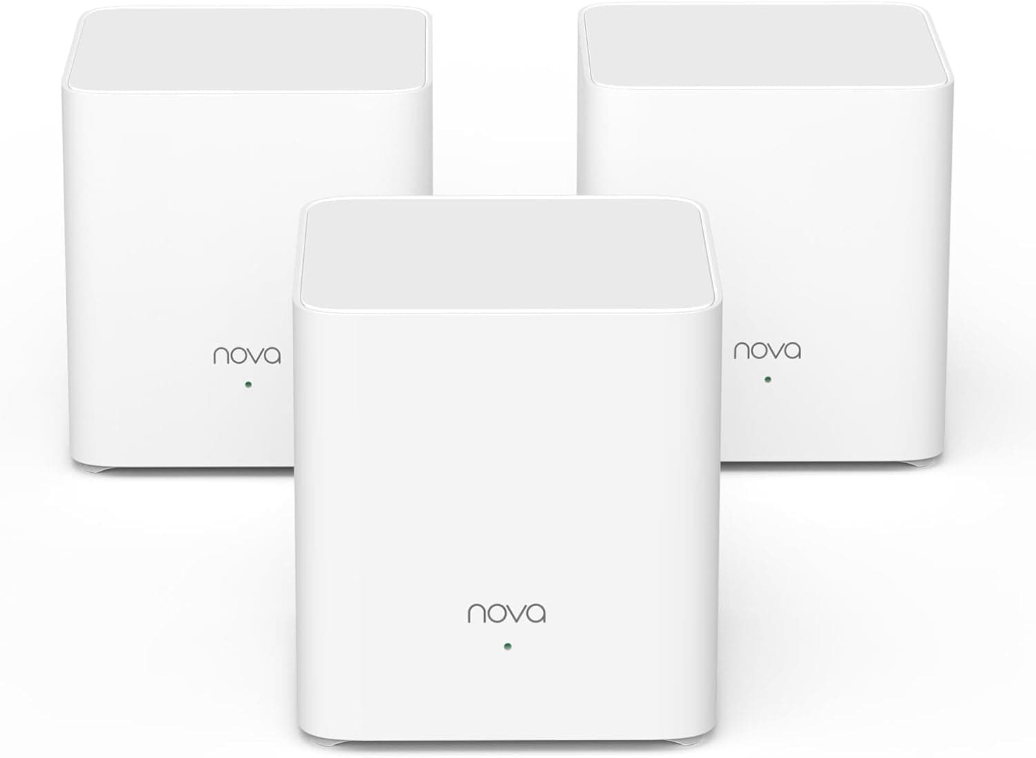 Tenda Nova Mesh MX3 (Pack de 3) – Router Mesh Wi-Fi 6 AX1500, Banda Dupla 2,4 GHz/5 GHz, Cobertura até 270 m², Suporta +50 Dispositivos, Compatível com Alexa, MU-MIMO, OFDMA