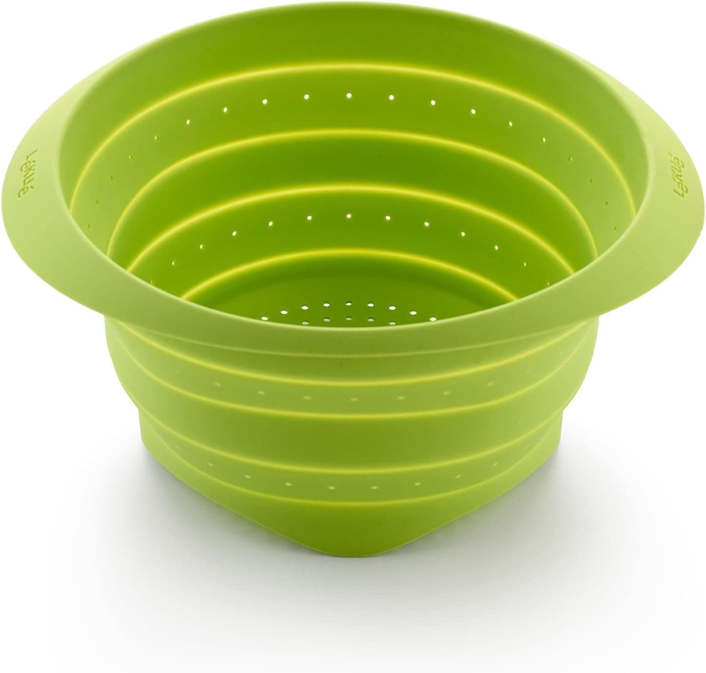 Lékué Coador de silicone dobrável/colapsável, verde, 23 cm