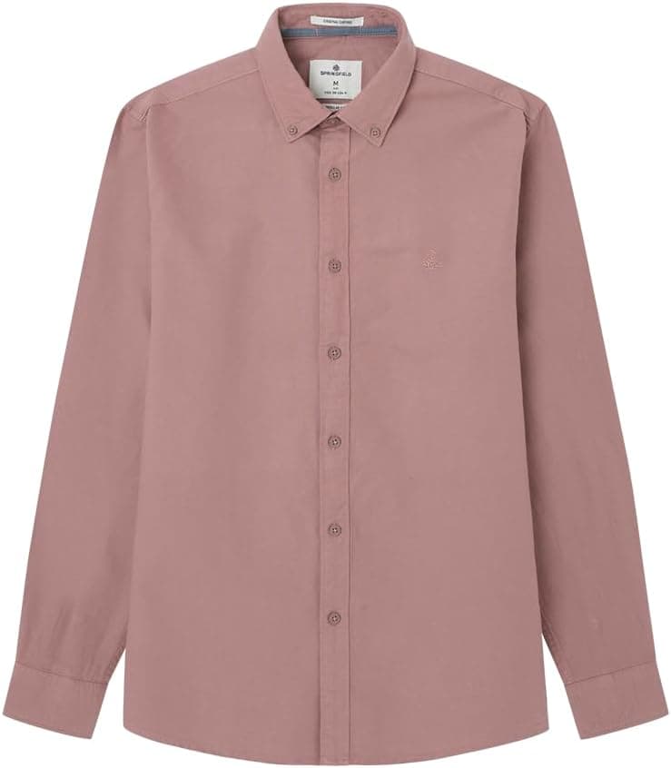 SPRINGFIELD Oxford Piece Dye LS | Camisa de manga comprida para homem