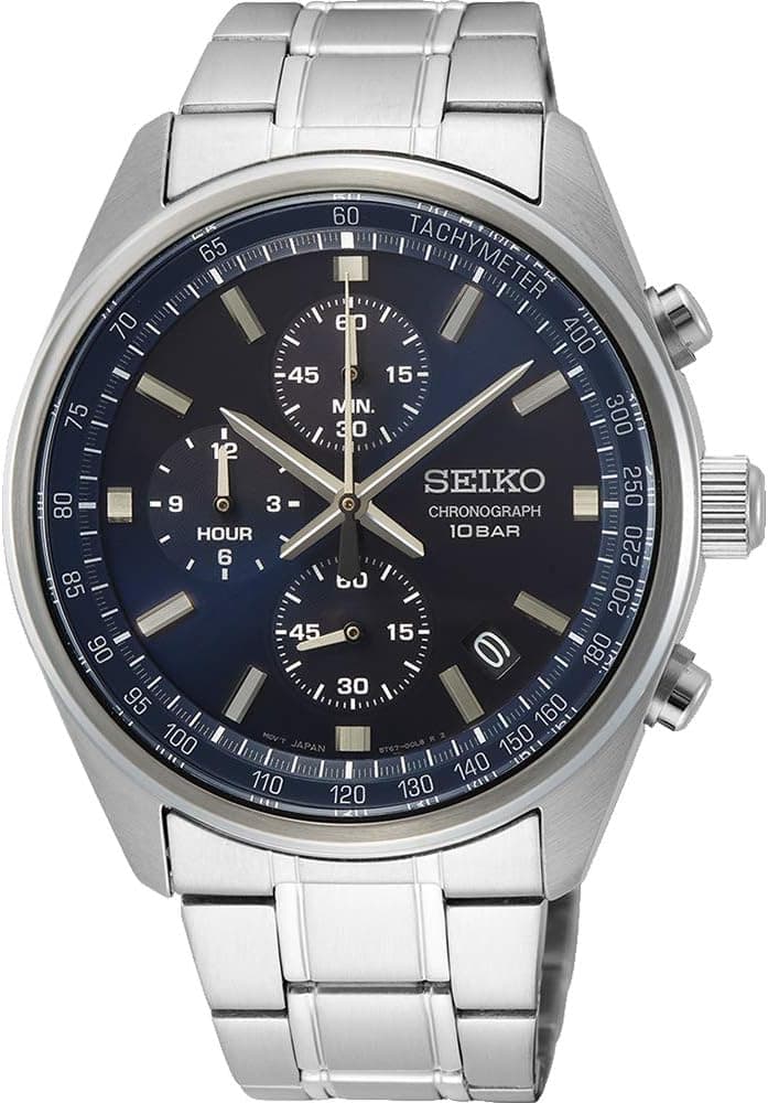Seiko SSB377P1 | Relógio analógico masculino em aço inoxidável com movimento de quartzo japonês