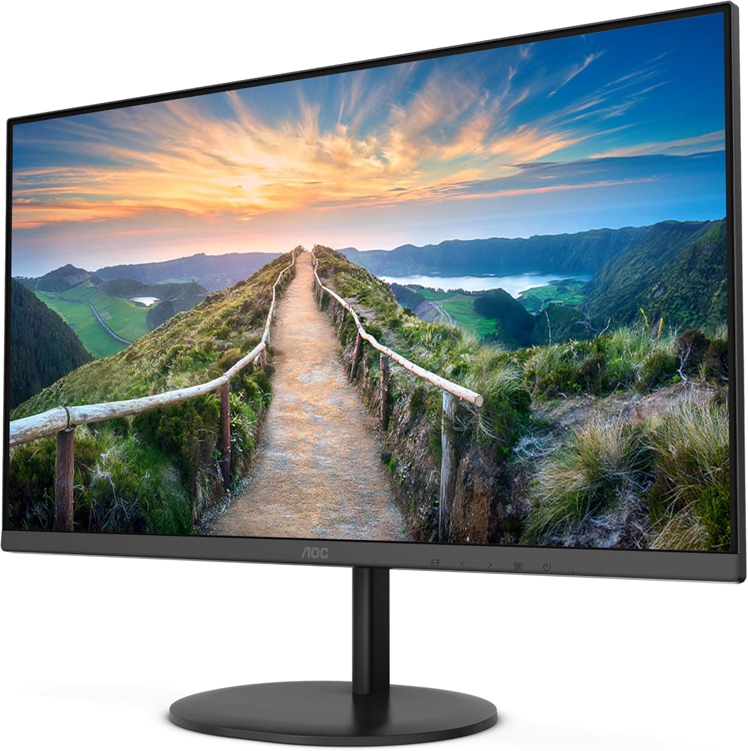 AOC Q24V4EA | Monitor 24 polegadas QHD IPS 75 Hz com coluna e entradas HDMI e DisplayPort