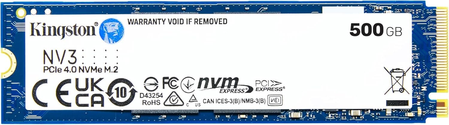 Kingston NV3 NVMe PCIe 4.0 SSD interno 500 GB M.2 2280-SNV3S/500G