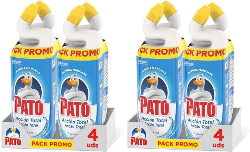 Pato - WC Ação total limpeza para sanita oceano, limpa e perfuma, 750 ml x 8
