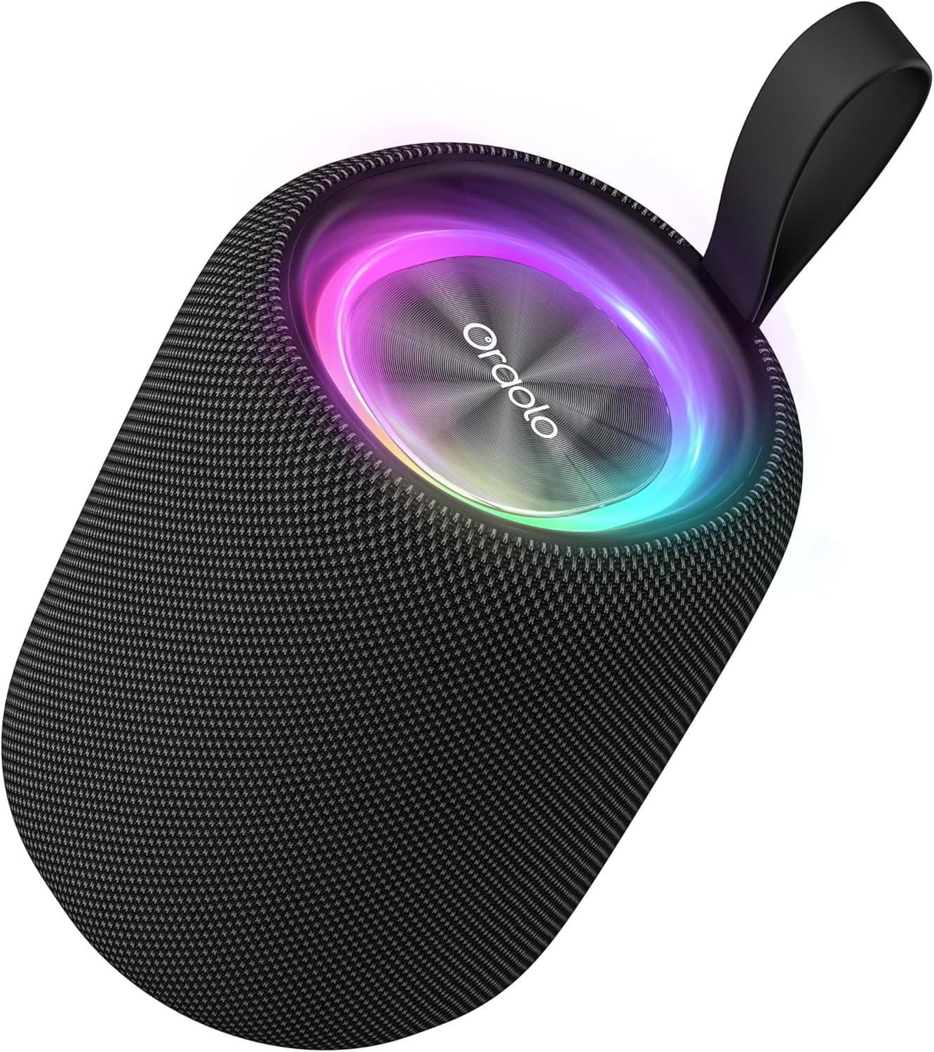 Coluna Bluetooth pequeno com luzes RGB, altifalante USB portátil chuveiro, impermeável IPX6, altifalante estéreo, entrada AUX & TF-Card, automonomia de 24H, altifalantes sem fios Bluetooth 5.3