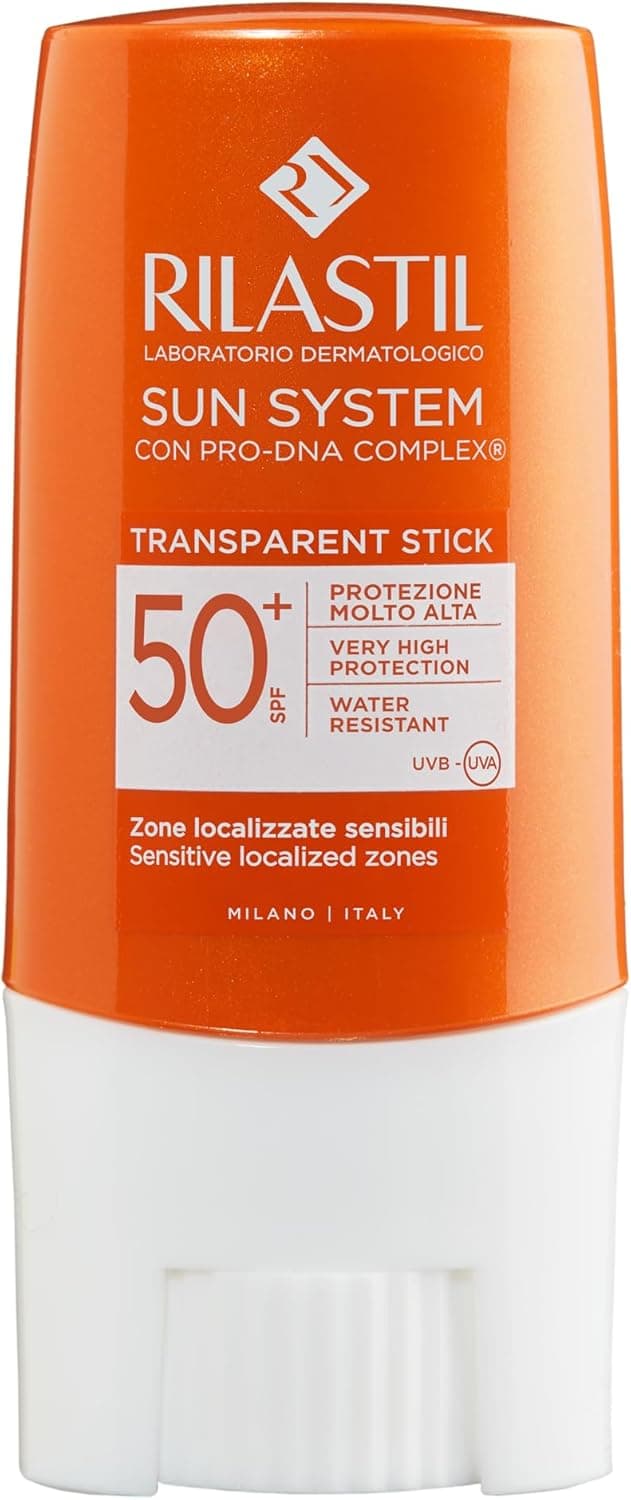 Rilastil Stick Fotoprotetor transparente com Spf 50+, ecológico e resistente à água, sem fragrância, 8,5 g 