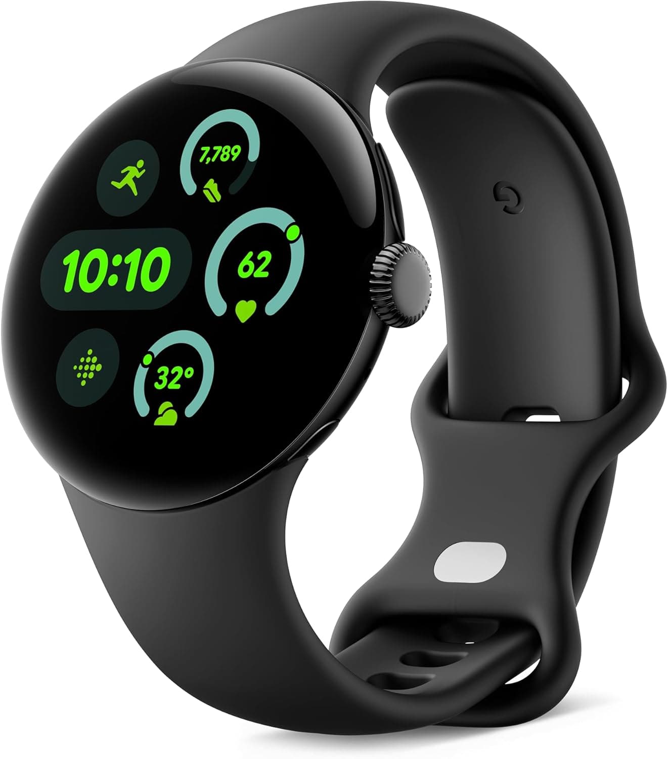 Google Pixel Watch 3 (41 mm) - Caixa em cor preta mate - correia em cor obsidiana - LTE