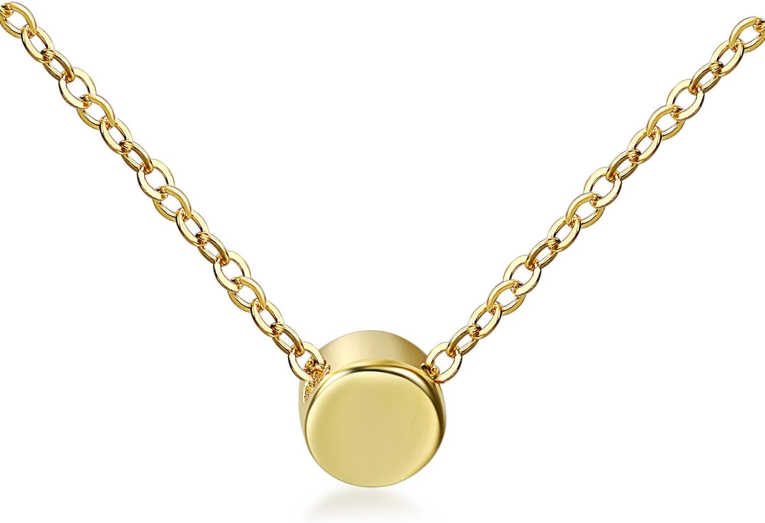 Oidea Colar de mulher com delicate redondo em prata 925, presente para Amoureuse