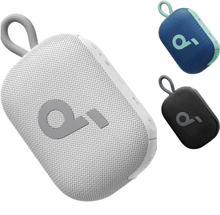 Soundcore Select 4 Go Altifalante Bluetooth ultraportátil até 20 horas de reprodução, IP67, mini altifalante Bluetooth, flutuante, som potente de 5 W, interiores e exteriores, caminhadas e ciclismo