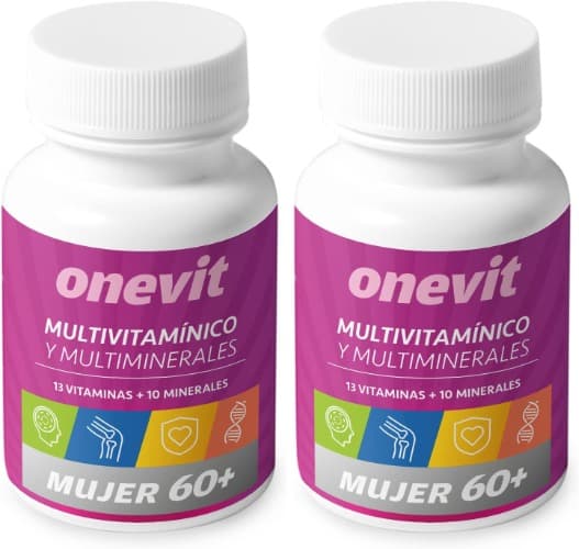 Onevit Multivitamínico mulher + 60 anos - 13 vitaminas + 10 minerais. 45 cápsulas x 2