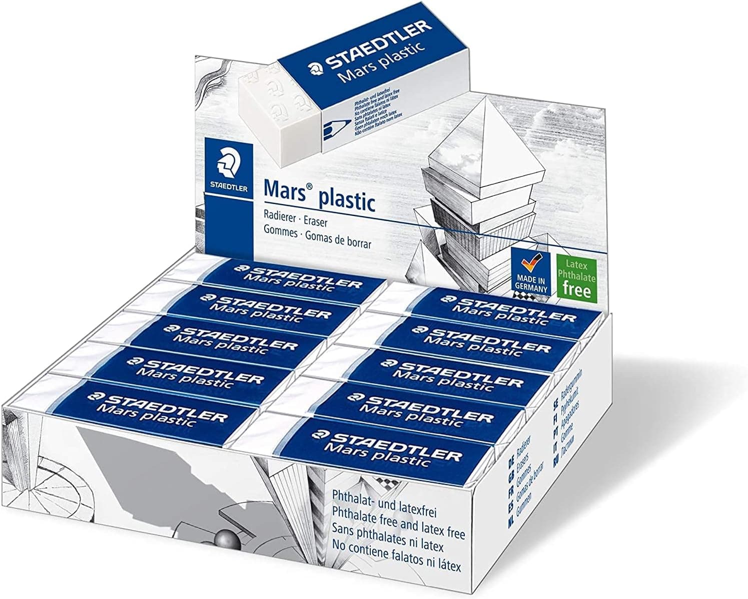 Staedtler Mars Plastic 526 50 | Borracha branca em caixa com 20 unidades