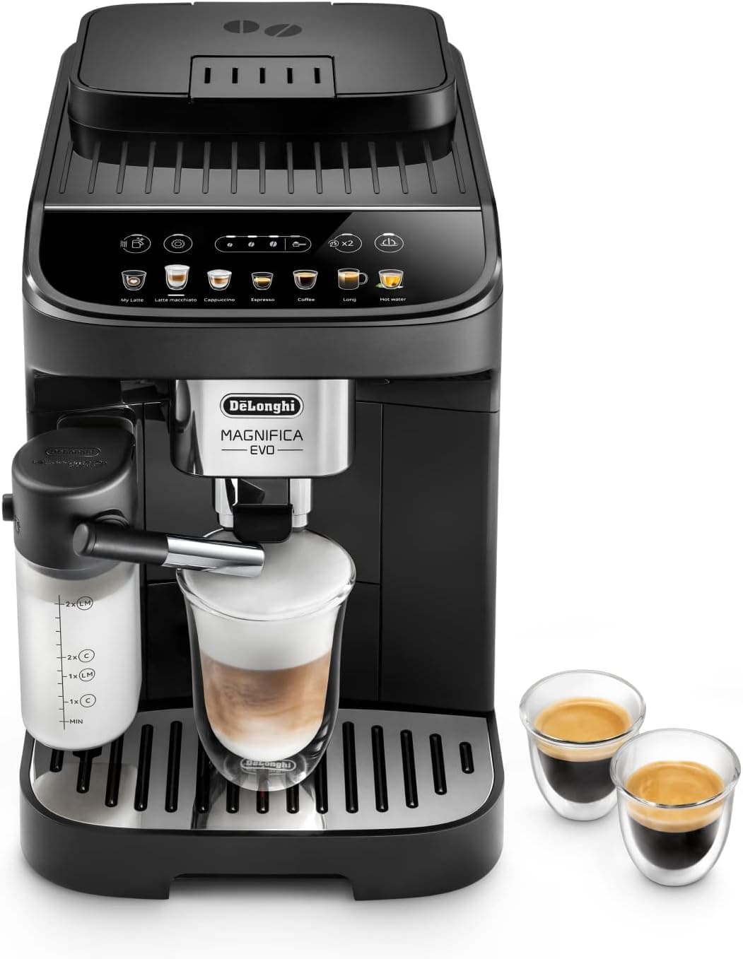 De'Longhi Magnifica Evo ECAM292.81.B | Máquina de café automática com sistema LatteCrema e 7 bebidas programadas