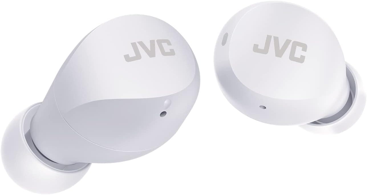JVC HA-Z66T-W-E Gumy Mini auriculares sem fios [edição exclusiva para a Amazon], pequeno, leve, 3 modos de som, resistente à água (IPX4), longa duração da bateria, Bluetooth 5.1, branco