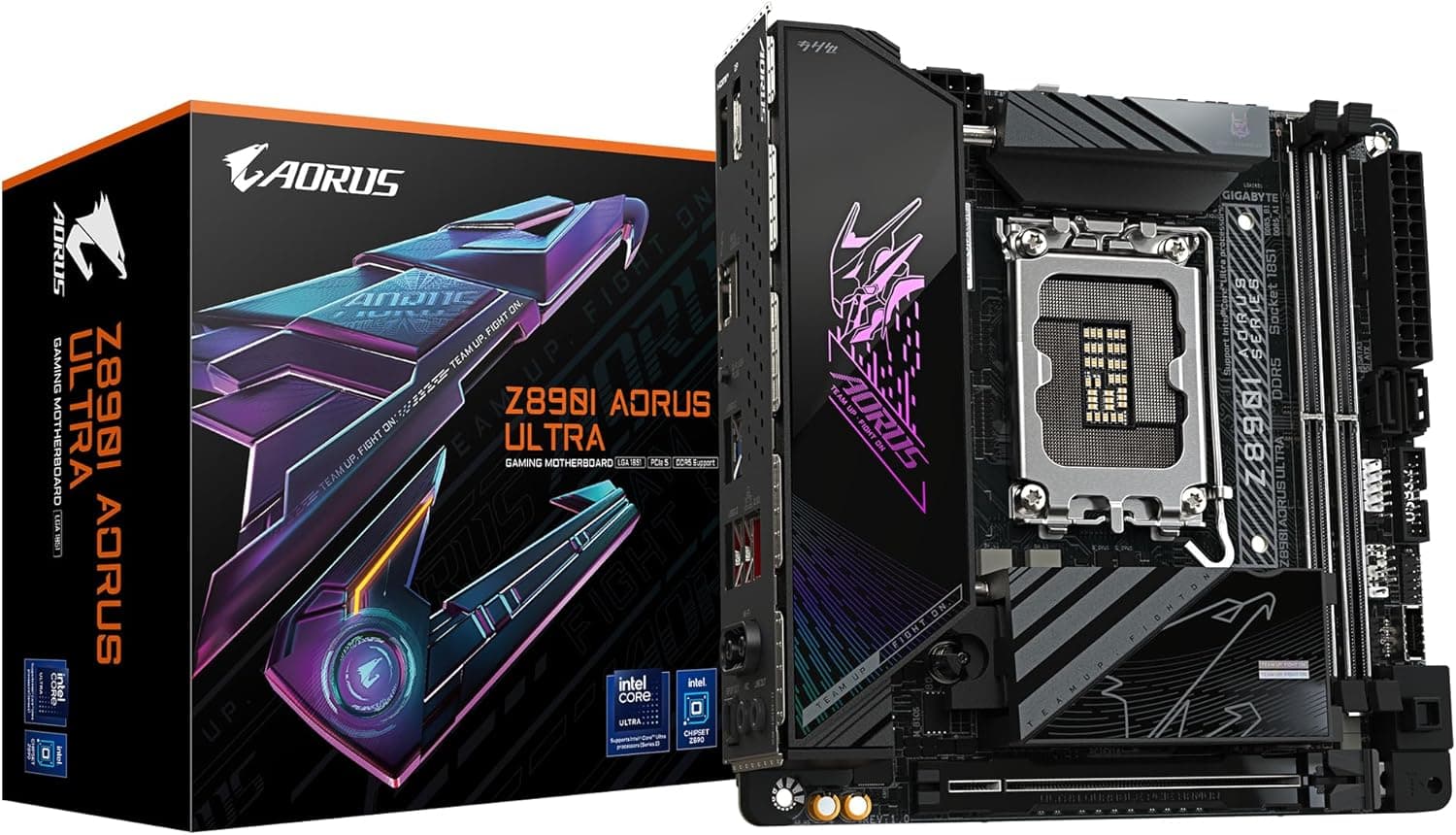 Gigabyte Z890I AORUS Ultra | Motherboard compatível com Intel Core Ultra, DDR5 até 8800 MHz, Wi‑Fi 7, LAN 2.5GbE e Thunderbolt 4