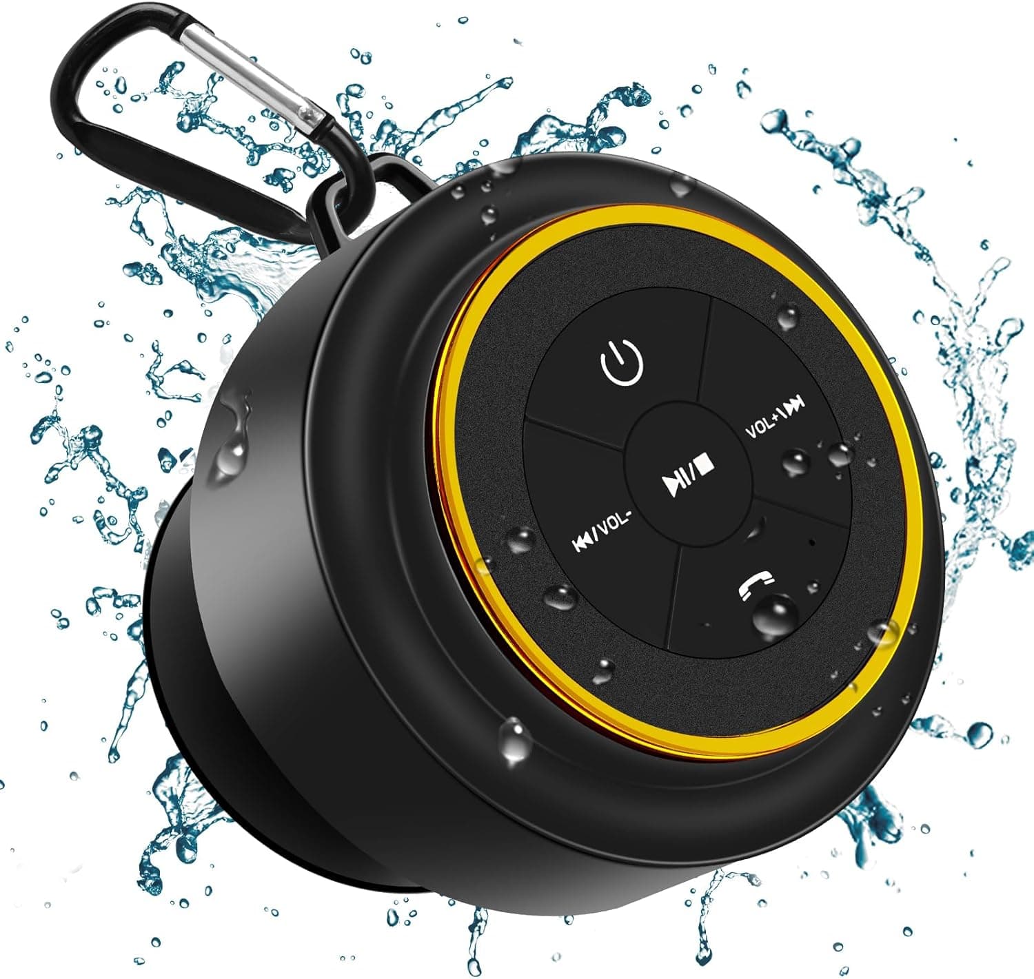 MR.LUYU Altifalante portátil Bluetooth, IPX7 altifalante chuveiro Bluetooth impermeável colunas para casa festa duche ao ar livre