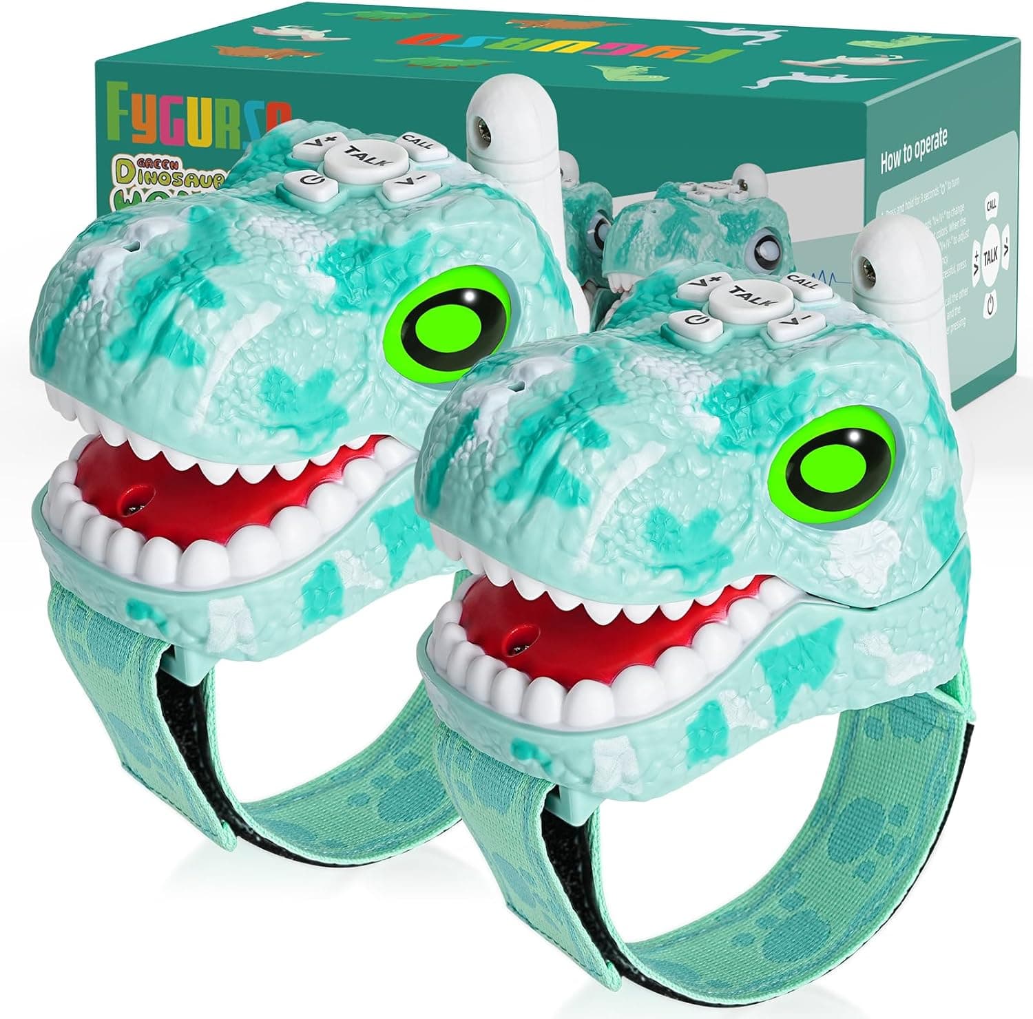 Fygurso Walkie Talkies para meninos e meninas de 3 a 8 anos, brinquedos para aventuras ao ar livre, campismo, Halloween, Natal, presentes de aniversário (Âmbito de conversa de 1000 m)
