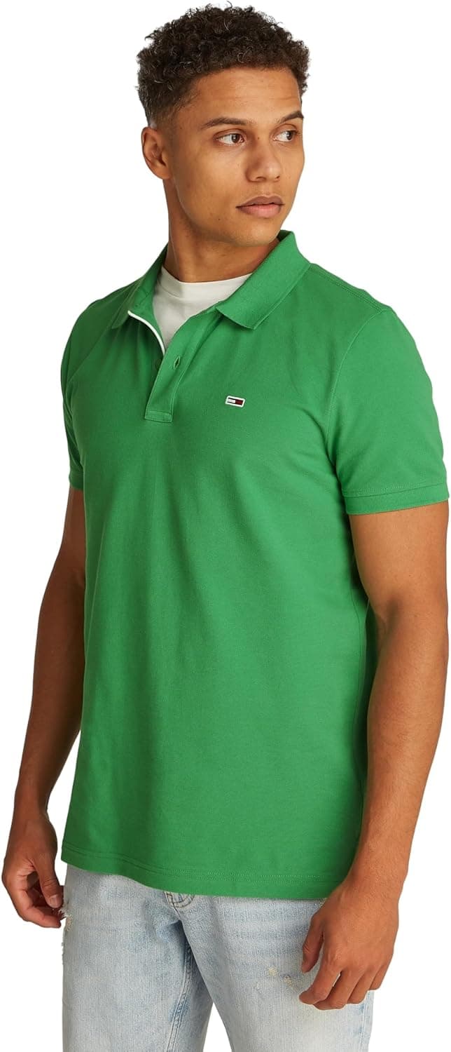 Tommy Jeans TJM Slim Placket Polo para homem