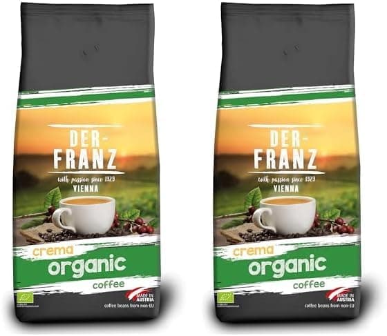Der-Franz - Café creme orgânico com certificação UTZ, moído, 1000 g (embalagem de 2)
