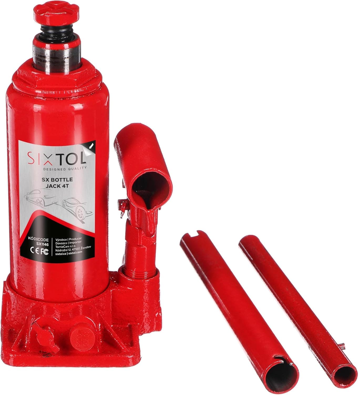 SIXTOL SX Bottle Jack 4T | Macaco hidráulico de garrafa com capacidade para 4 toneladas