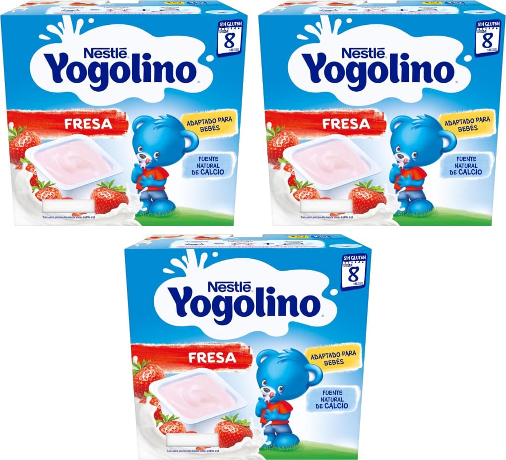 Yogolino Nestlé morango a partir de 8 meses, 12 x 100 g