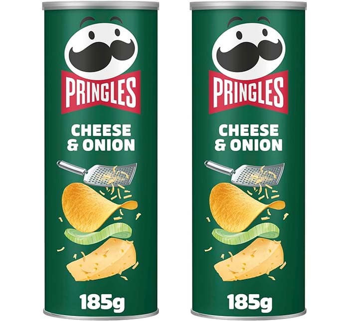 Pringles Cheese & Onion, 185g x 2