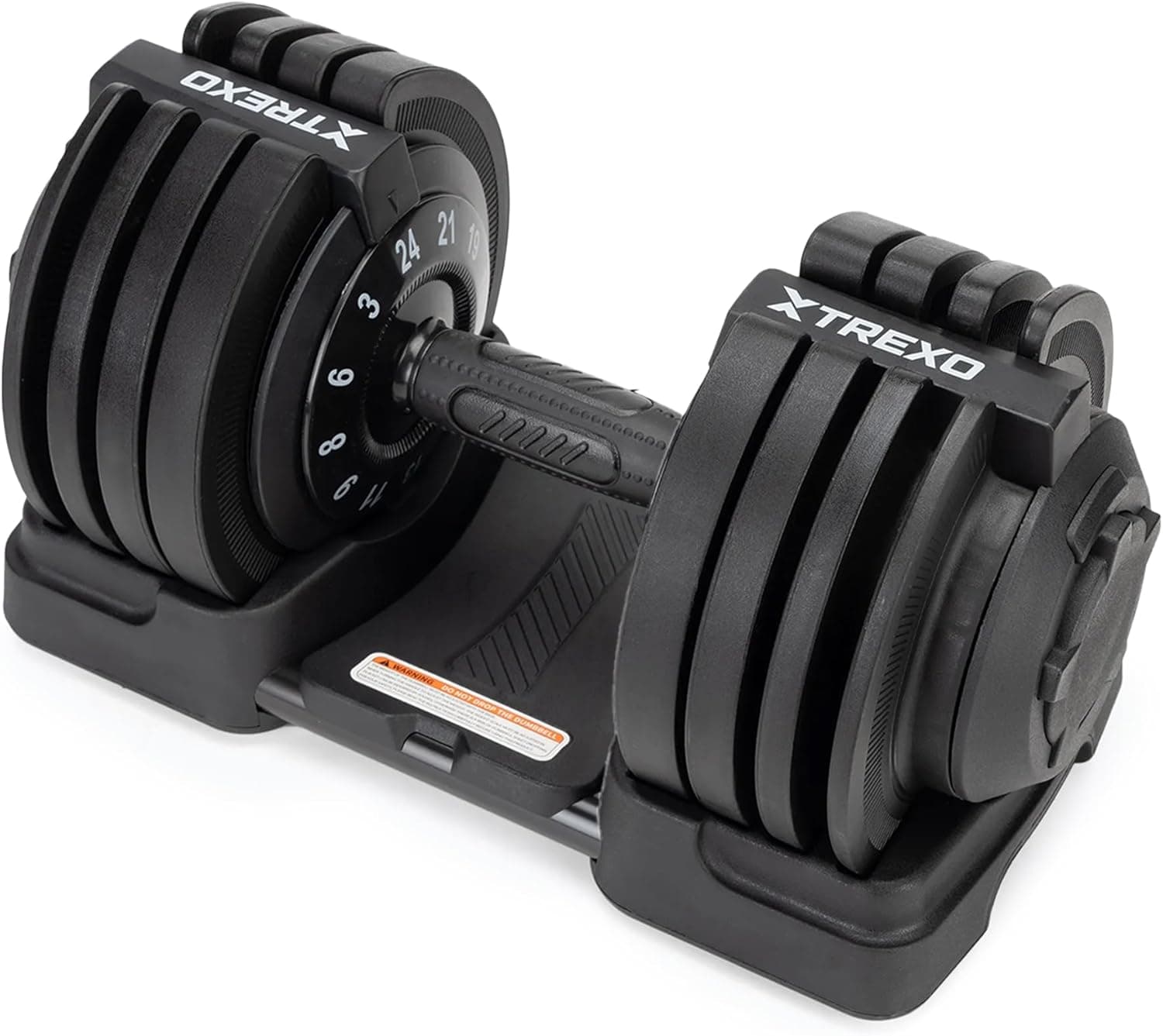 TREXO Punho 18 | 24 | 32 | 40 kg com punho de ajuste de peso manga de ferro para fitness com cabo ergonómico antiderrapante