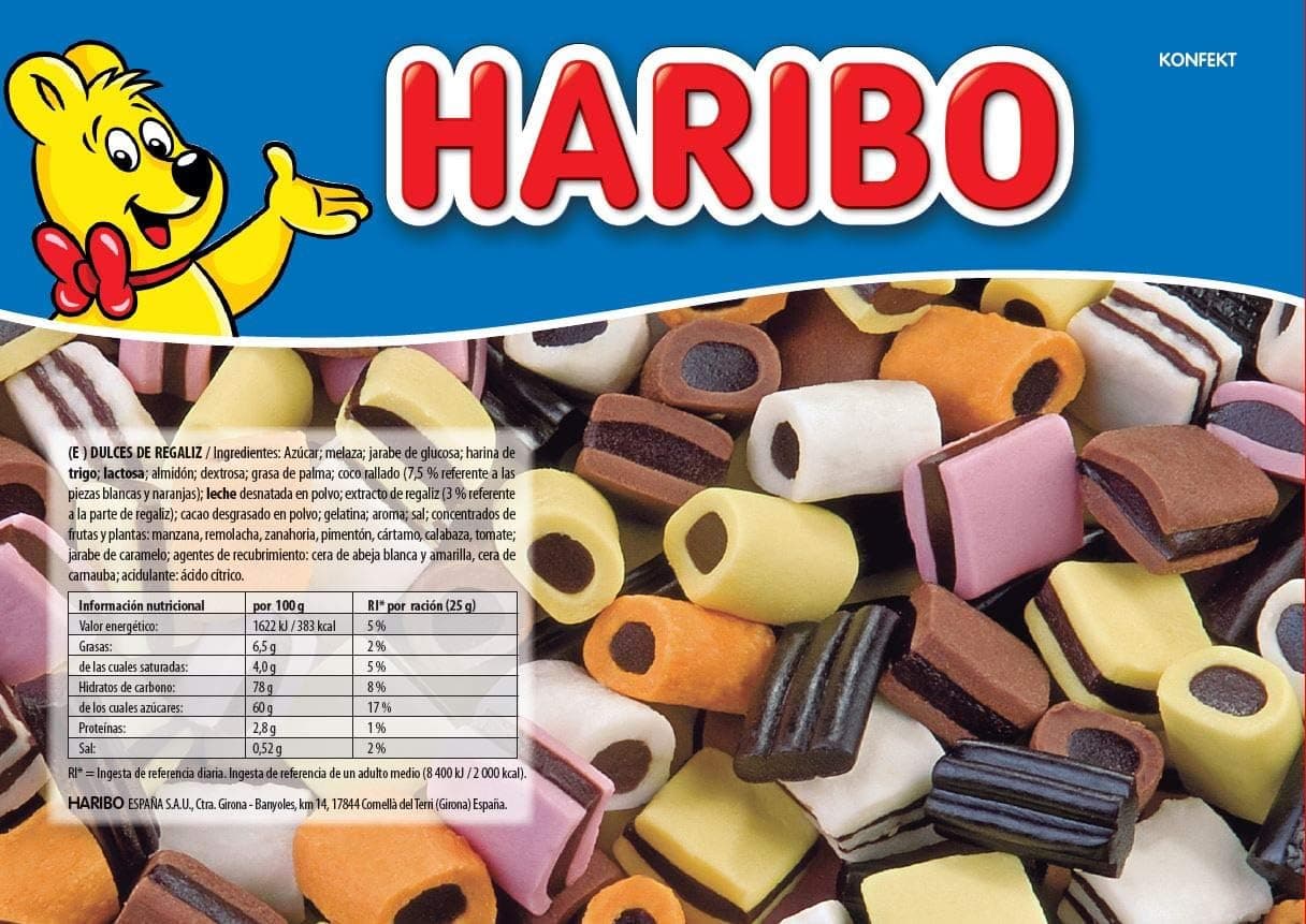Haribo Konfekt | Gomas de fruta sortidas 1 kg