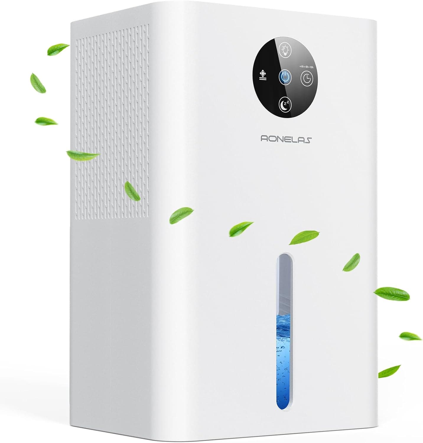 Deshumidificador1800 ml, desumidificador elétrico portátil, silencioso, descongelação automática, desligamento automático, 7 cores de luz, desumidificador para casa