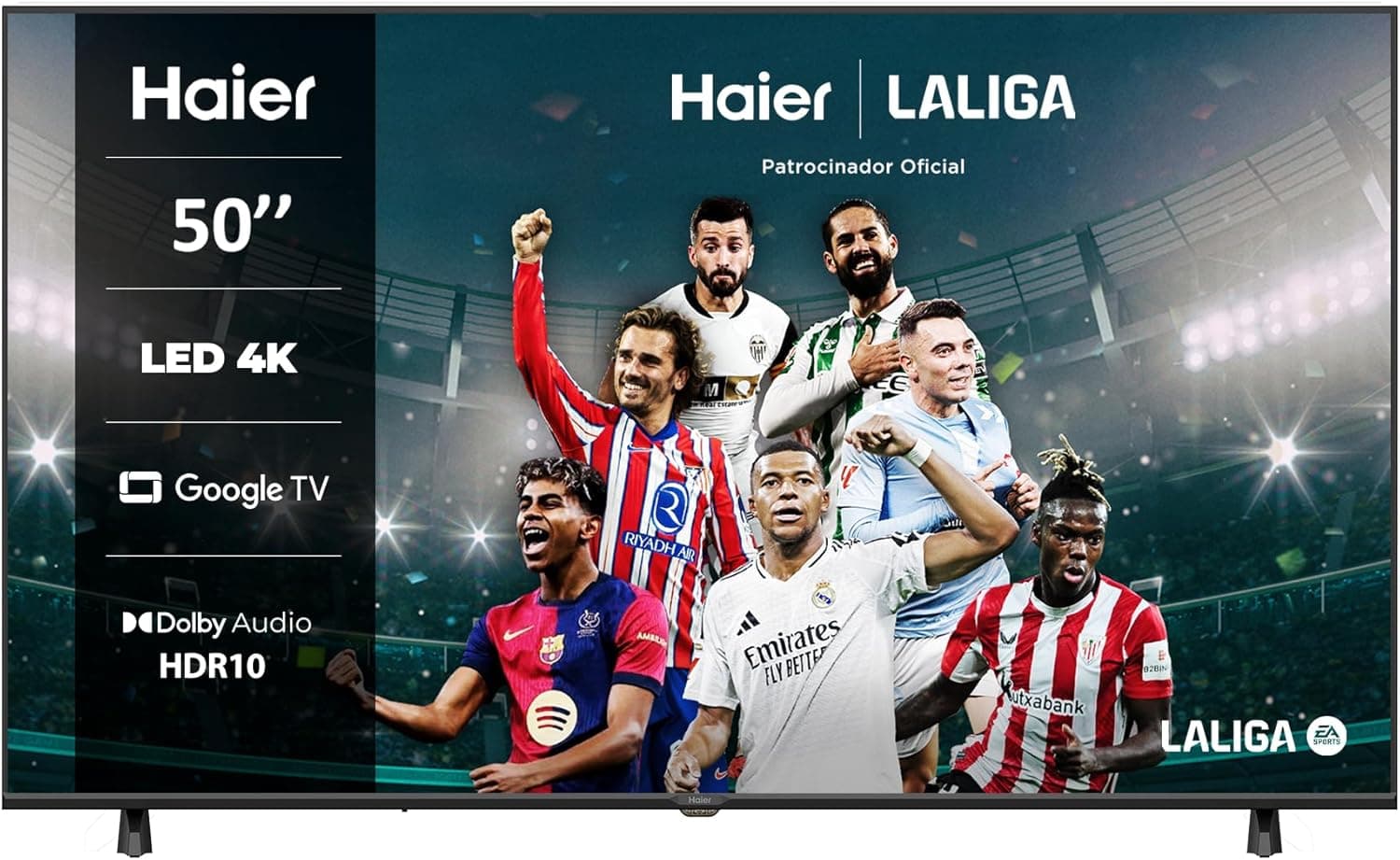 Haier Direct LED 4K UHD H50K85FUX 50", Smart TV, Google TV, Dolby áudio, HDR 10, Smart Remote Control, Google Assistant, Processador Quad Core, Bluetooth 5.1, DBX TV, HDMI 2.1 x 4