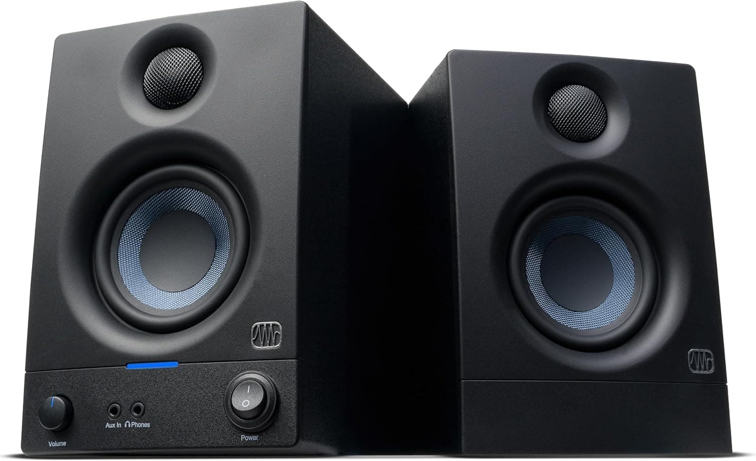 PreSonus Eris 3,5 geração 2, altifalantes ativos de mesa de 3,5" para multimédia, jogos, produção musical de qualidade estúdio, potência de 50 W