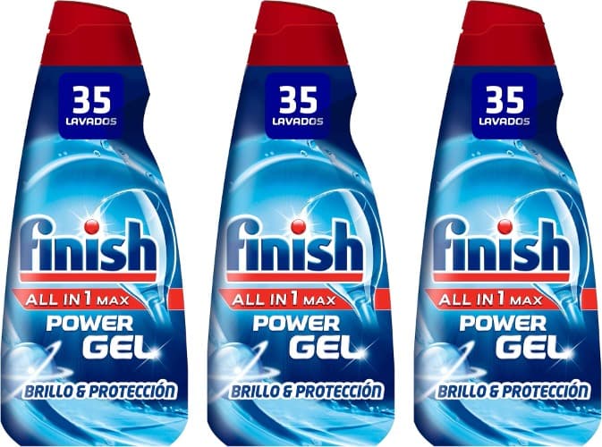 Finish Gel Lava-louças tudo em 1 máximo regular, 700 ml x 3