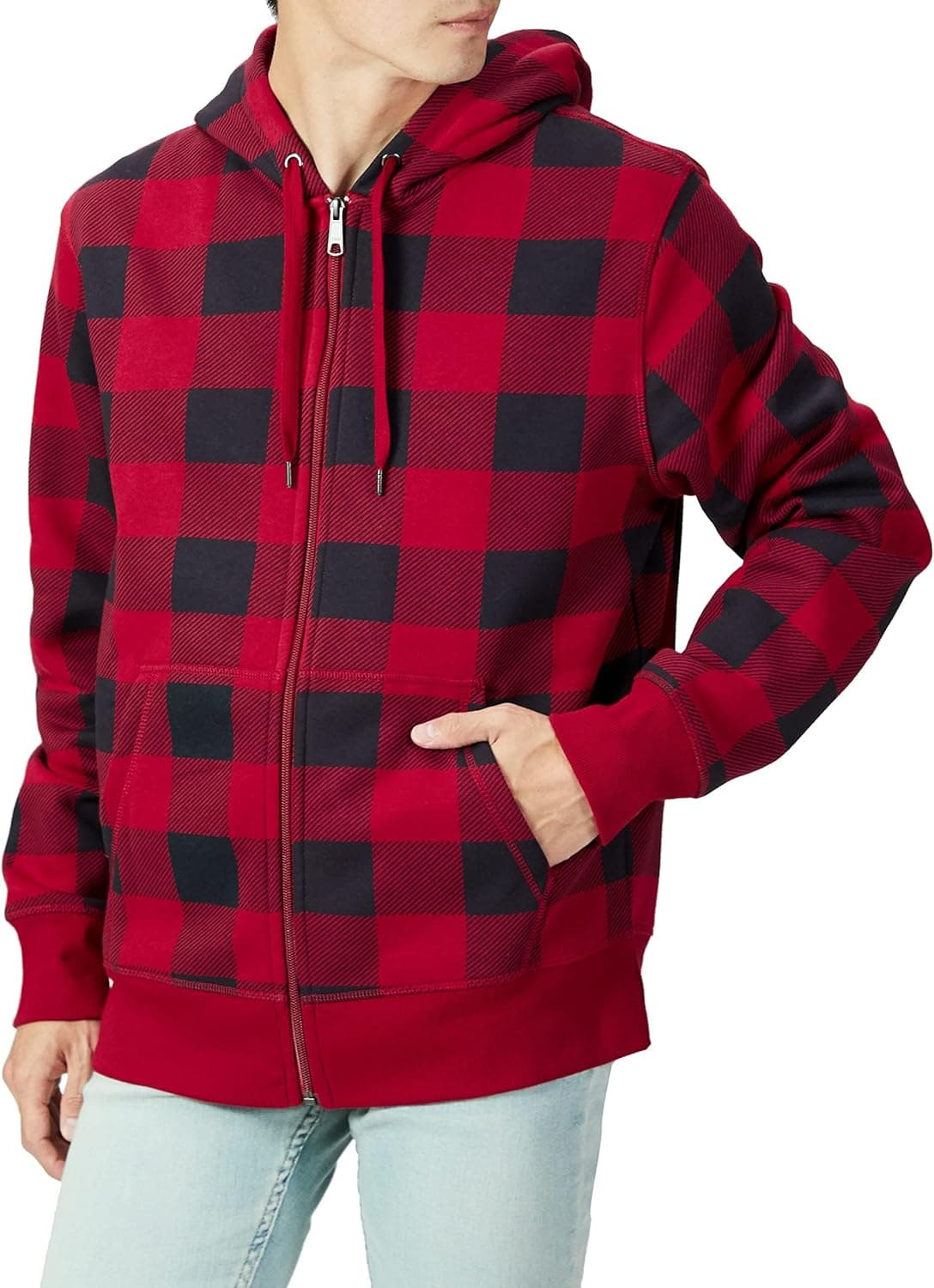 Amazon Essentials | Sweatshirt de fecho integral em malha leve para homem