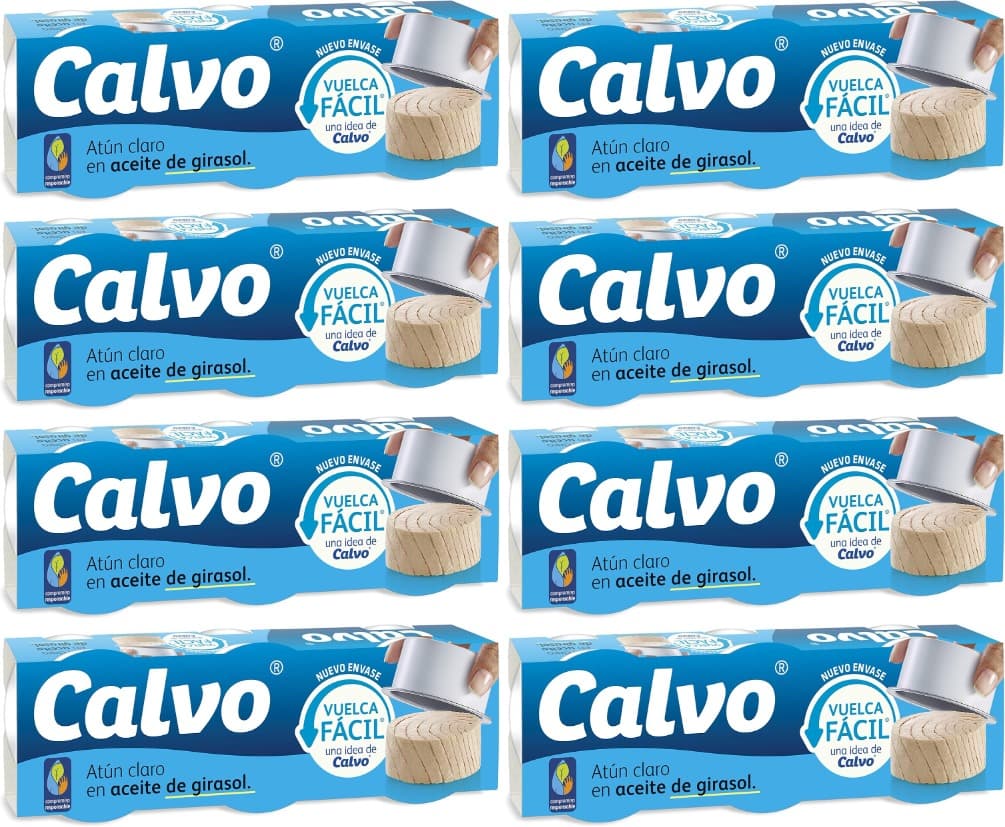 Calvo Atum claro em óleo de girassol, 24 x 65 g
