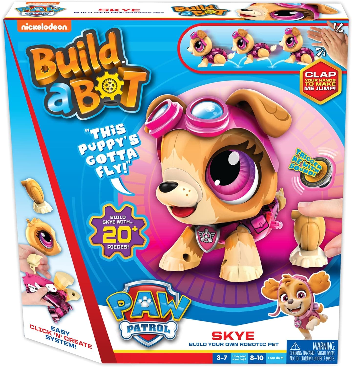 Goliath Build a BOT Paw Patrol Skye | Kit de construção robótica com mais de 20 peças para crianças