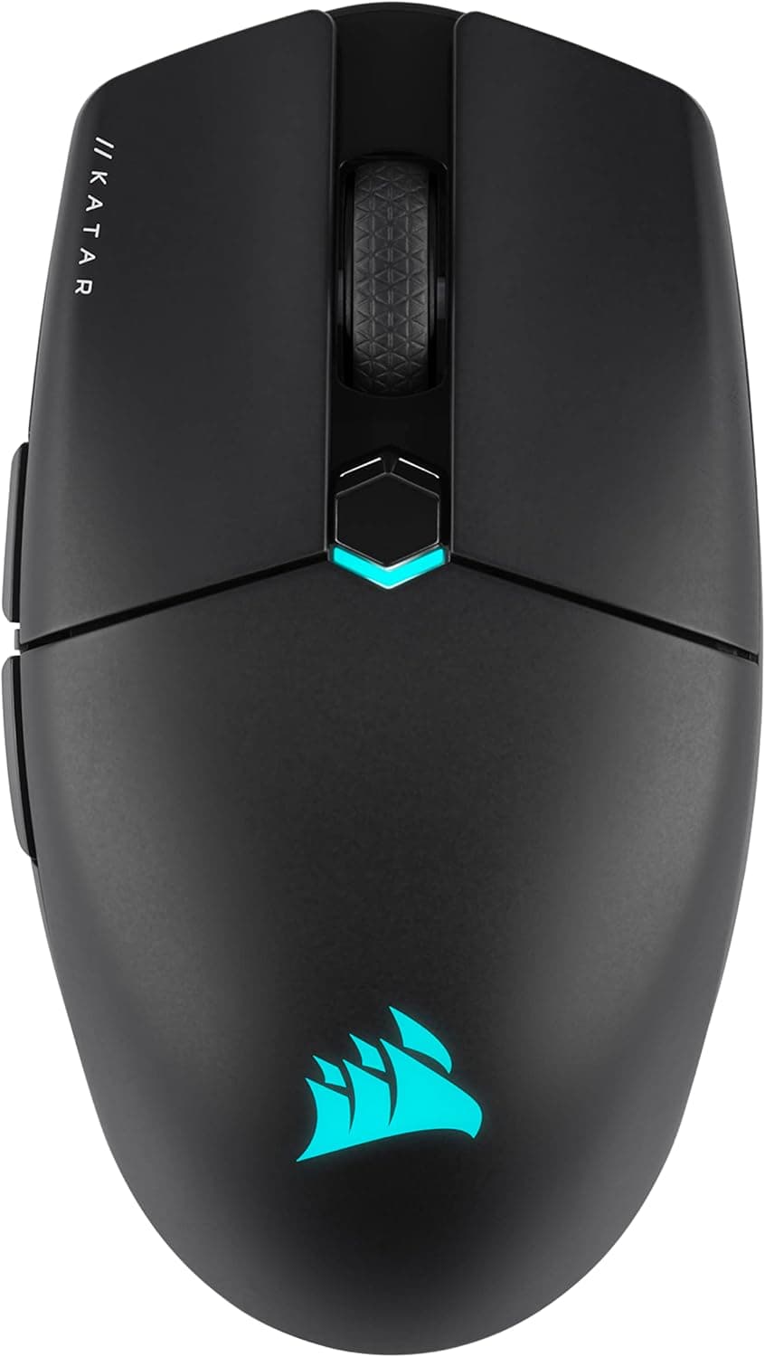 Corsair KATAR ELITE WIRELESS Rato ultraleve para jogos FPS - 10.000 DPI - forma simétrica compacta - até 110 horas de bateria - compatível com iCUE - PC, PS5, PS4, Xbox - preto