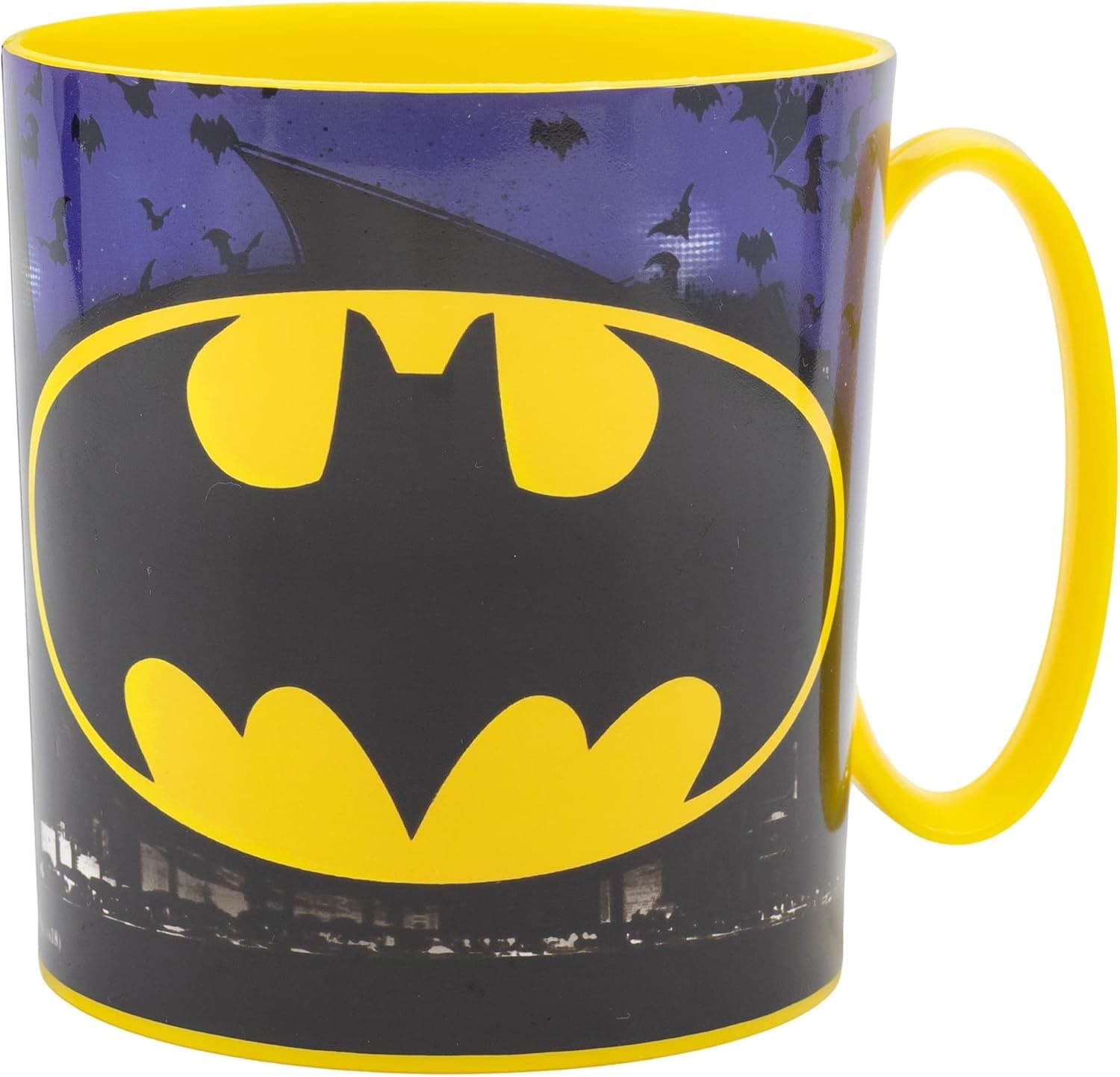 Caneca infantil de plástico reutilizável para micro-ondas de 390 ml do Batman