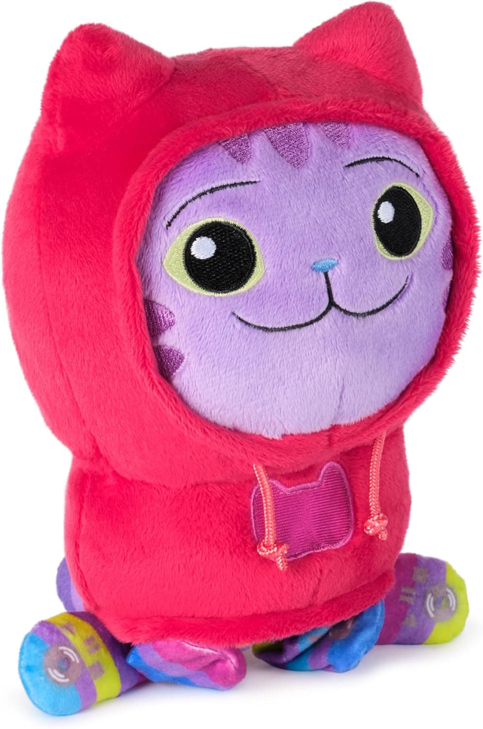 Gabby's Dollhouse DJ Capucha 6071765 | Peluche interativo de gato com 25 cm para crianças