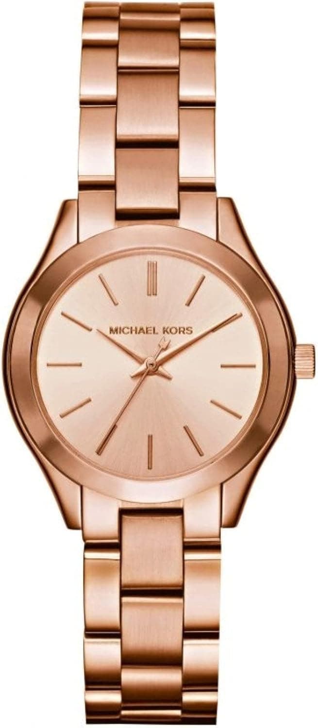 Michael Kors Relógio analógico para mulheres de quartzo com correia em aço inoxidável, 33 mm, MK3197