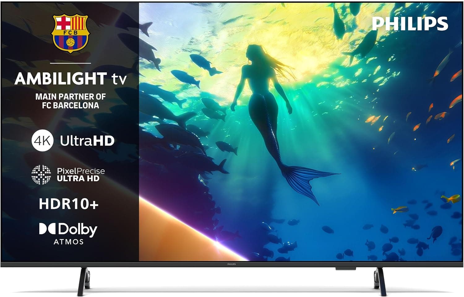 Philips Ambilight 50PUS8010 4K LED Smart TV - Ecrã de 50 polegadas com plataforma Titan OS, Pixel Precise Ultra HD e som Dolby Atmos - Funciona com a Alexa e com o assistente de voz do Google