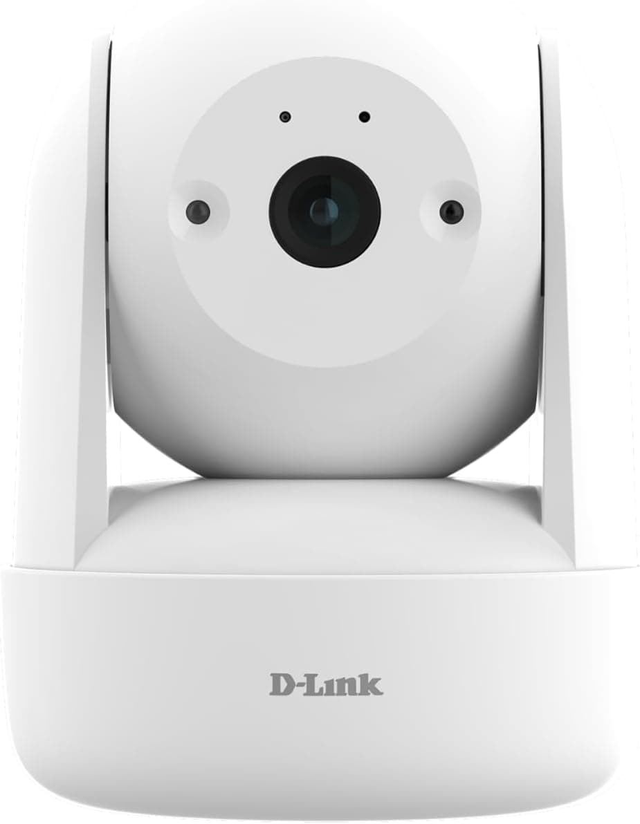 D-Link DCS-6501LH, Câmara WiFi segurança doméstica, 2K 1296p, lente motorizada 340°, visão noturna, deteção de som/movimento, gestão remota de aplicativo/gravação em nuvem/SD, áudio bidirecional,