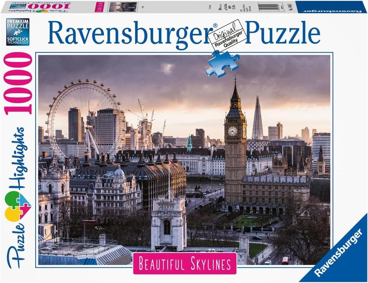 Ravensburger - Puzzle de Londres, quebra-cabeças para adultos, presente para crianças de 14 anos, jogo educativo e estimulante, 1000 peças, 70 x 50 cm