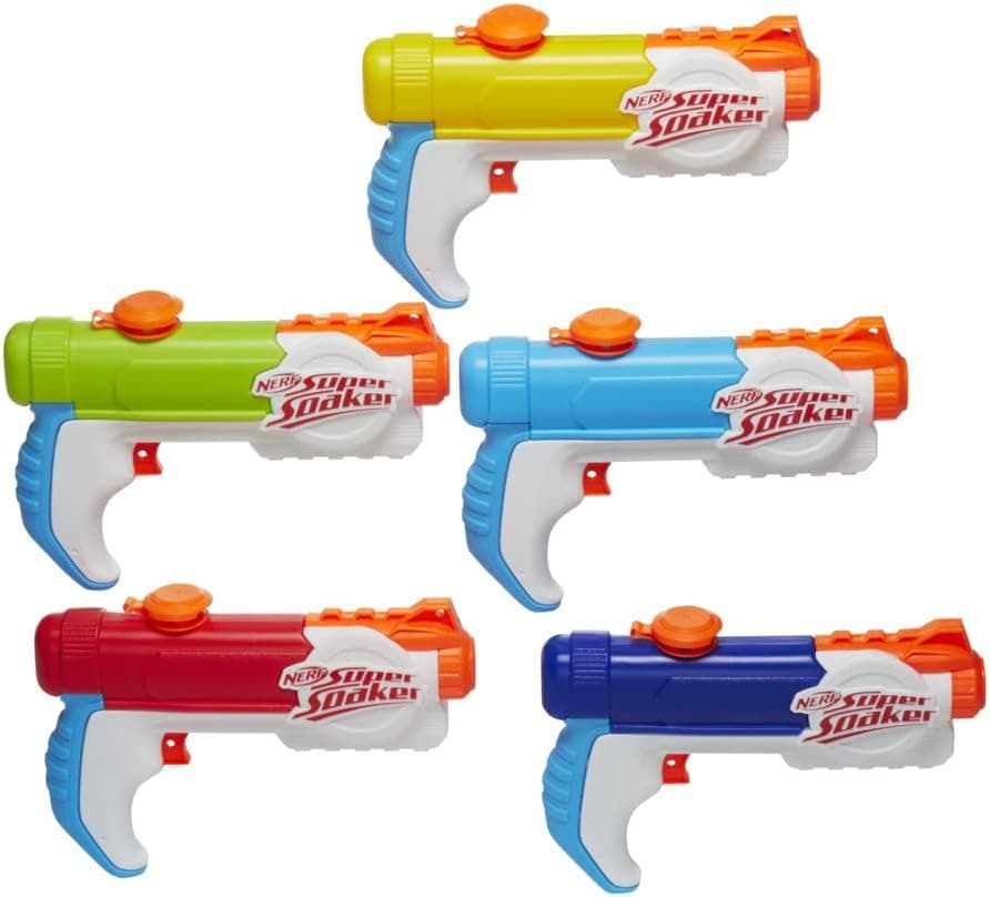 Nerf Super Soaker Piranha - conjunto múltiplo - inclui 5 lançadores de água Piranha 
