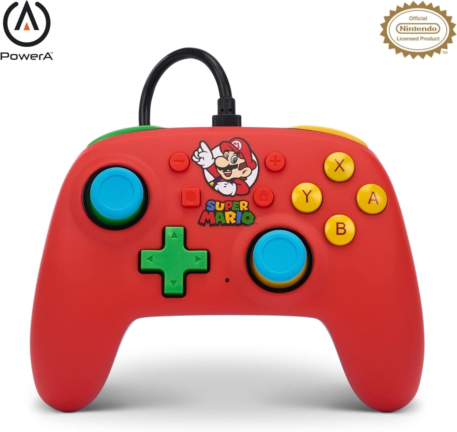 Comando com fio PowerA Nano para Nintendo Switch - Mario Medley