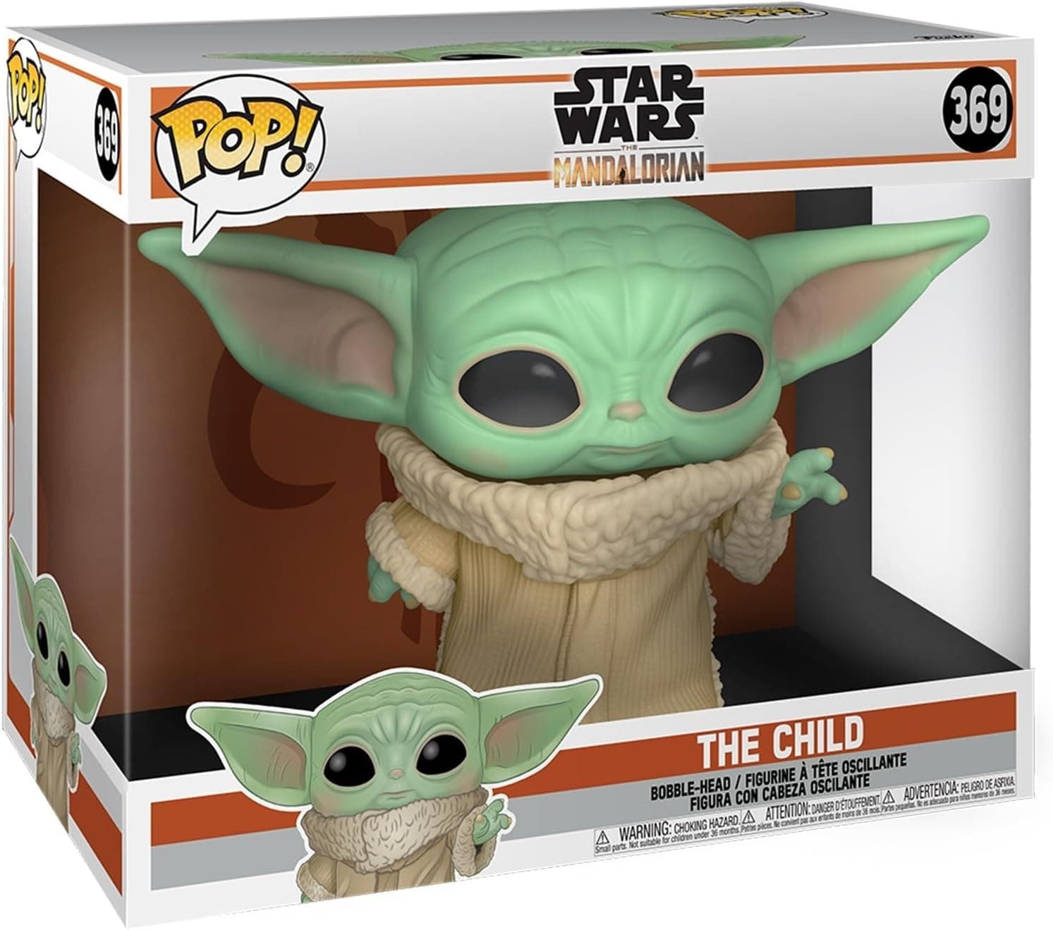 Funko Pop! Star Wars: The Mandalorian - 10" Grogu (The Child, Baby Yoda) - Figura de vinil colecionável - Ideia para presente- Mercadoria oficial - Brinquedos para crianças e adultos - Fãs de TV