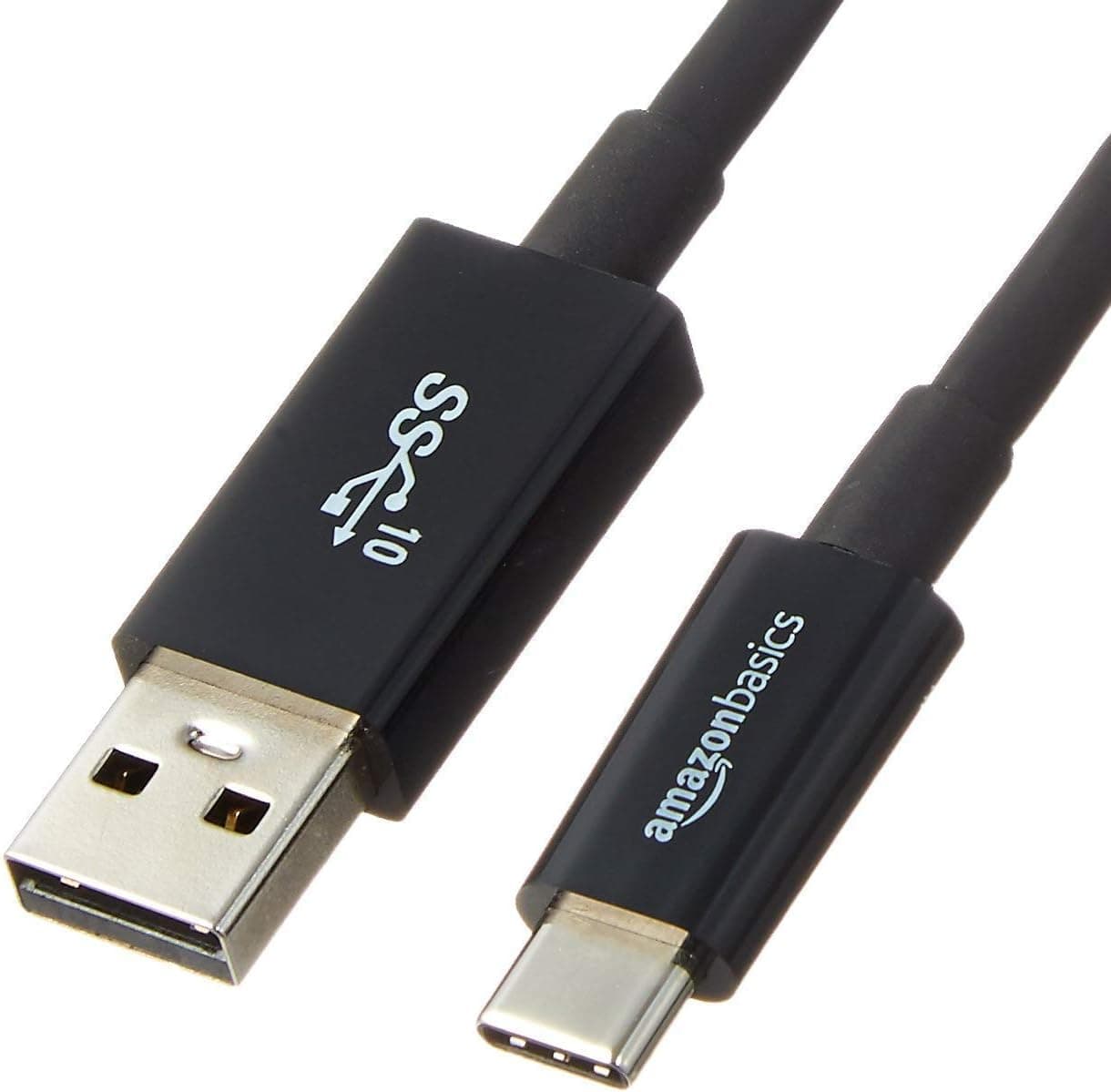 Amazon Basics Cabo de carregamento com adaptador USB-C para USB-A 3,1 Gen 2, carregamento rápido, alta velocidade de 10 Gbps, certificado USB-IF, para iPhone 16/15, iPad, tablets, computadores