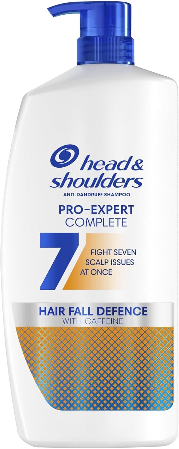 H&S Pro-Expert 7 champô anti-queda anti-caspa 800 ml com cafeína, combate 7 sintomas da concha para uma proteção completa do couro cabeludo, evita queda de empilhar, clinicamente testada